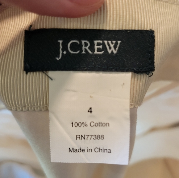 J.Crew Light Tan White Polka Dot A-line Skirt - Picture 6 of 8